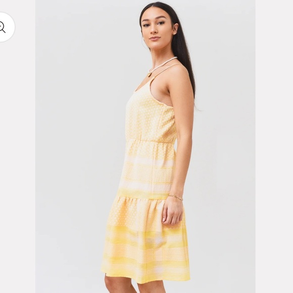 NEW SUMMERY COPENHAGEN Women's Rose Short Dress IN YELLOW‎ SIZE MEDIUM - Picture 6 of 12